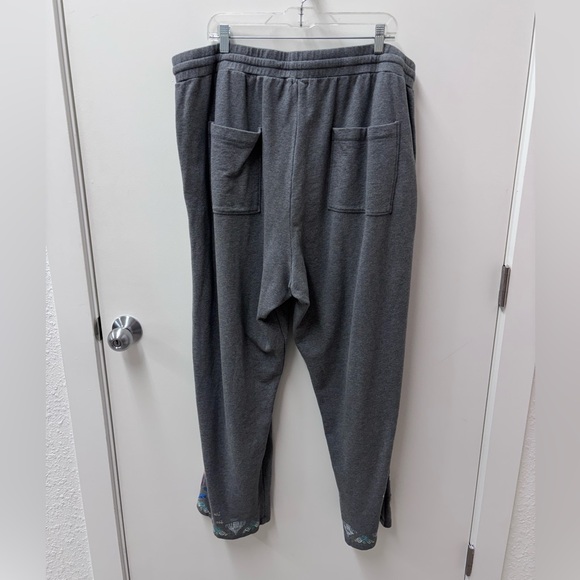 Johnny Was Griffin Wide Leg Ribbon Pant in Gray Floral Embroidery - Picture 9 of 12